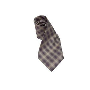 Angelino Silk Twill Tie Purple‎ Plaid Subtle Shimmer Made in Italy